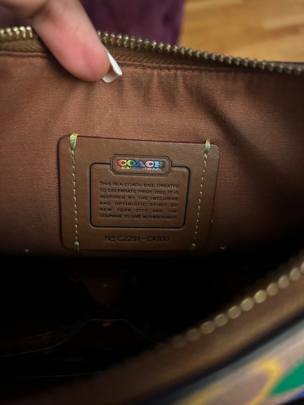 Coach Rainbow Signature Purse - Picture 3 of 3